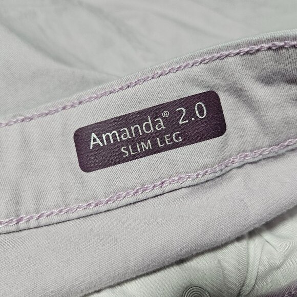 Gloria Vanderbilt Amanda 2.0 Slim Leg Jeans Womens Size 14 High Rise Lilac Denim - Picture 5 of 6